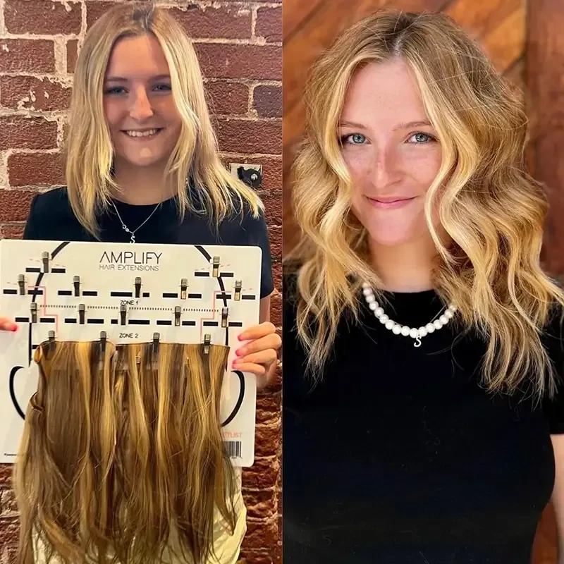Hair Extensions Before and After