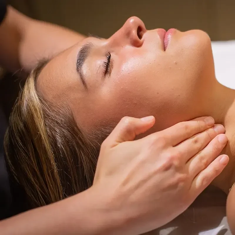 Lymphatic Massage Face Closeup