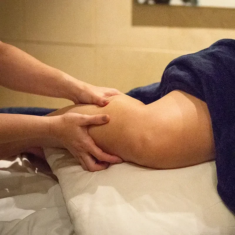 Prenatal Massage Knee Closeup