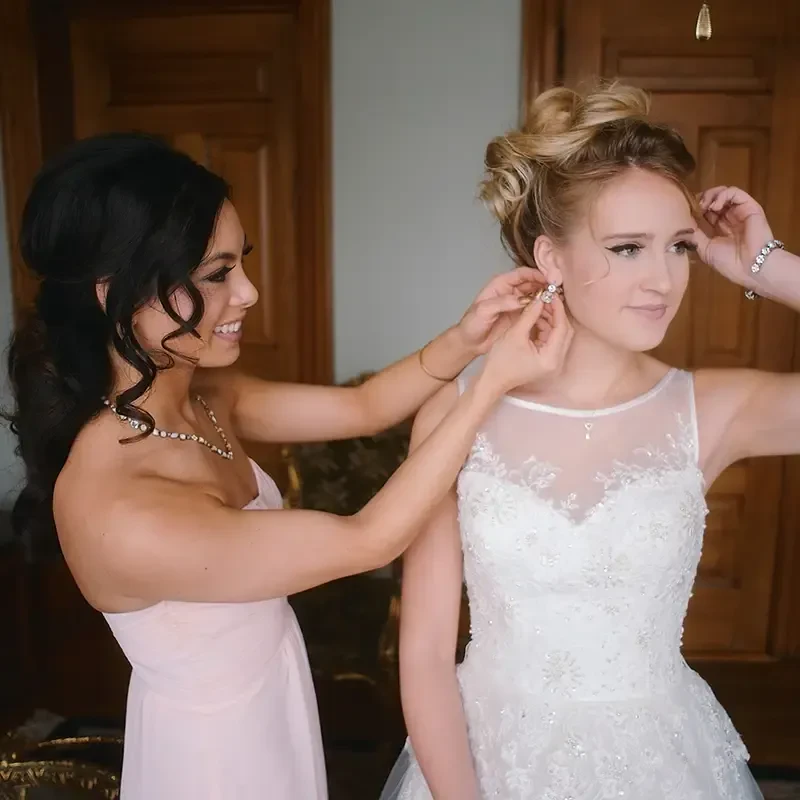 Flower Girl and Bridesmaid Hair Styling