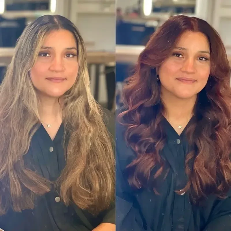 Womens Color Before and After