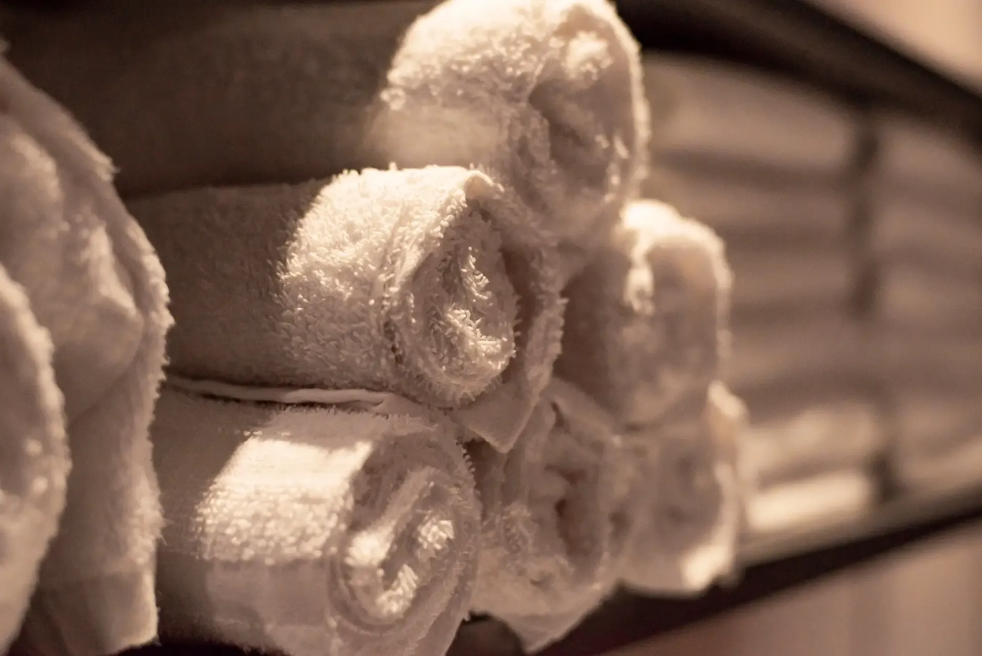 little rolled towels